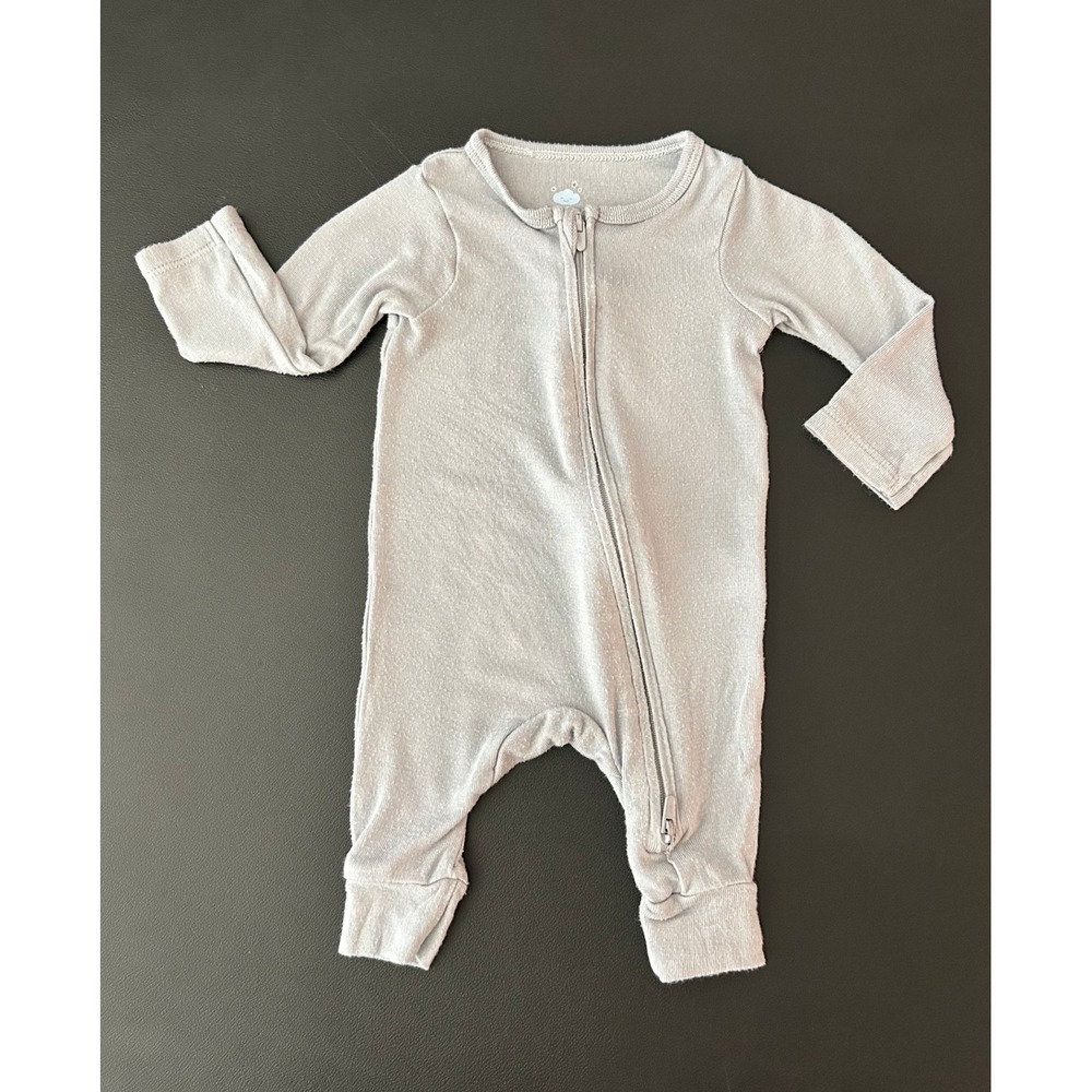 Cloud Island Newborn Gray Modal Spandex Two-Way Zip Sleeper 0M 1353